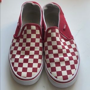 Red checkered vans